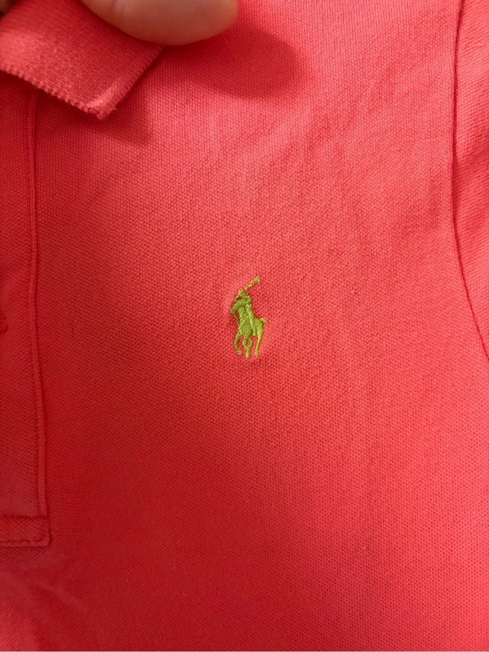 Ralph Lauren Girls' Coral Pink Polo Dress